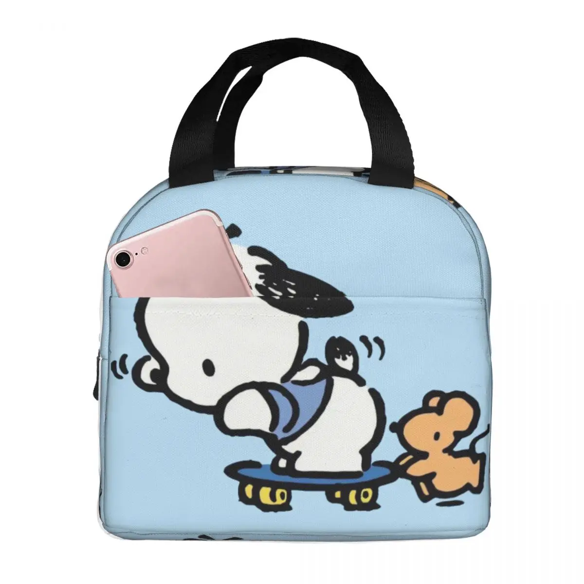 Cute Dog Food Pouch Sanrio Plchacco Grils Reusable Weekend Picnic Travel Storage Bags Durable Waterproof