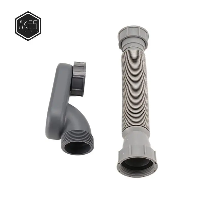 

AK25-серая сливная труба для ванны и душа, плоская ловушка P, отдельно стоящая сливная ванна для слива ванны