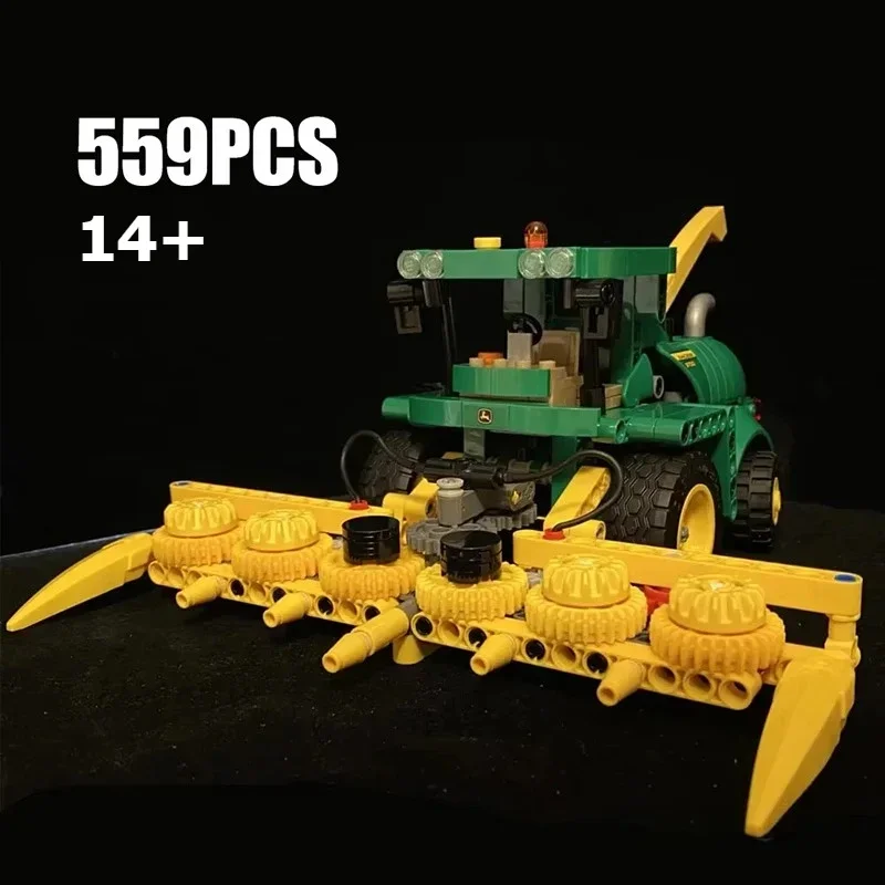 

Технические строительные блоки для трактора 9700 Forage Harvester и 9620R 4WD Landbouwmachines, автомобиль в подарок для детей, взрослых, мальчиков