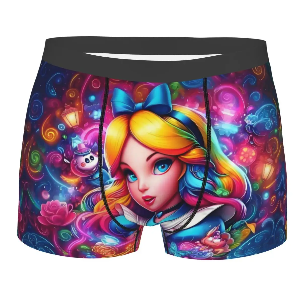 

Custom Novelty Alice In Wonderland Boxers Shorts Panties Male Underpants Breathable Briefs Underwear