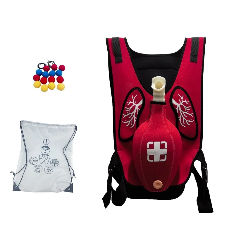 Chaleco Heimlich para entrenamiento de primeros auxilios, modelo de entrenador de asfixia con bloqueo traqueal, enseñanza de infarto para adultos y niños