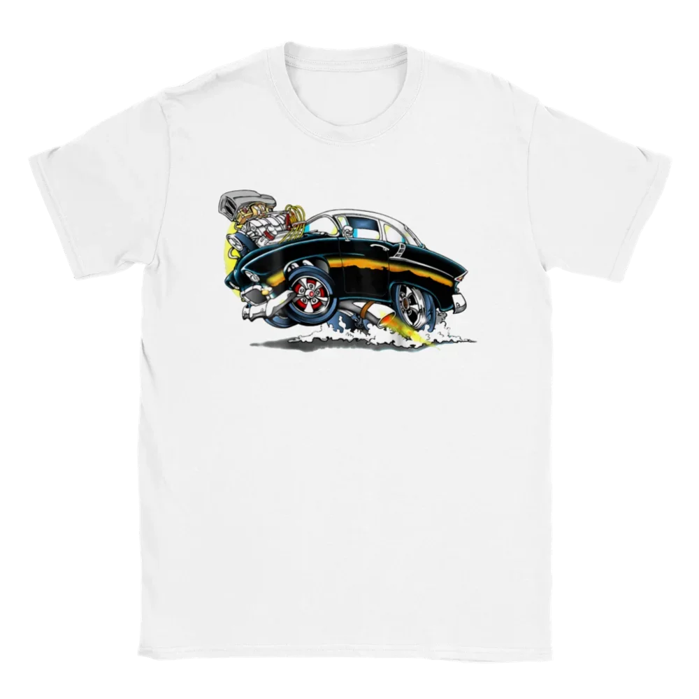 Unisex T-shirts for Men Women Summer Tees Cotton Luxury brand vintage oversizedClassic Street Rod T-shirt image 2