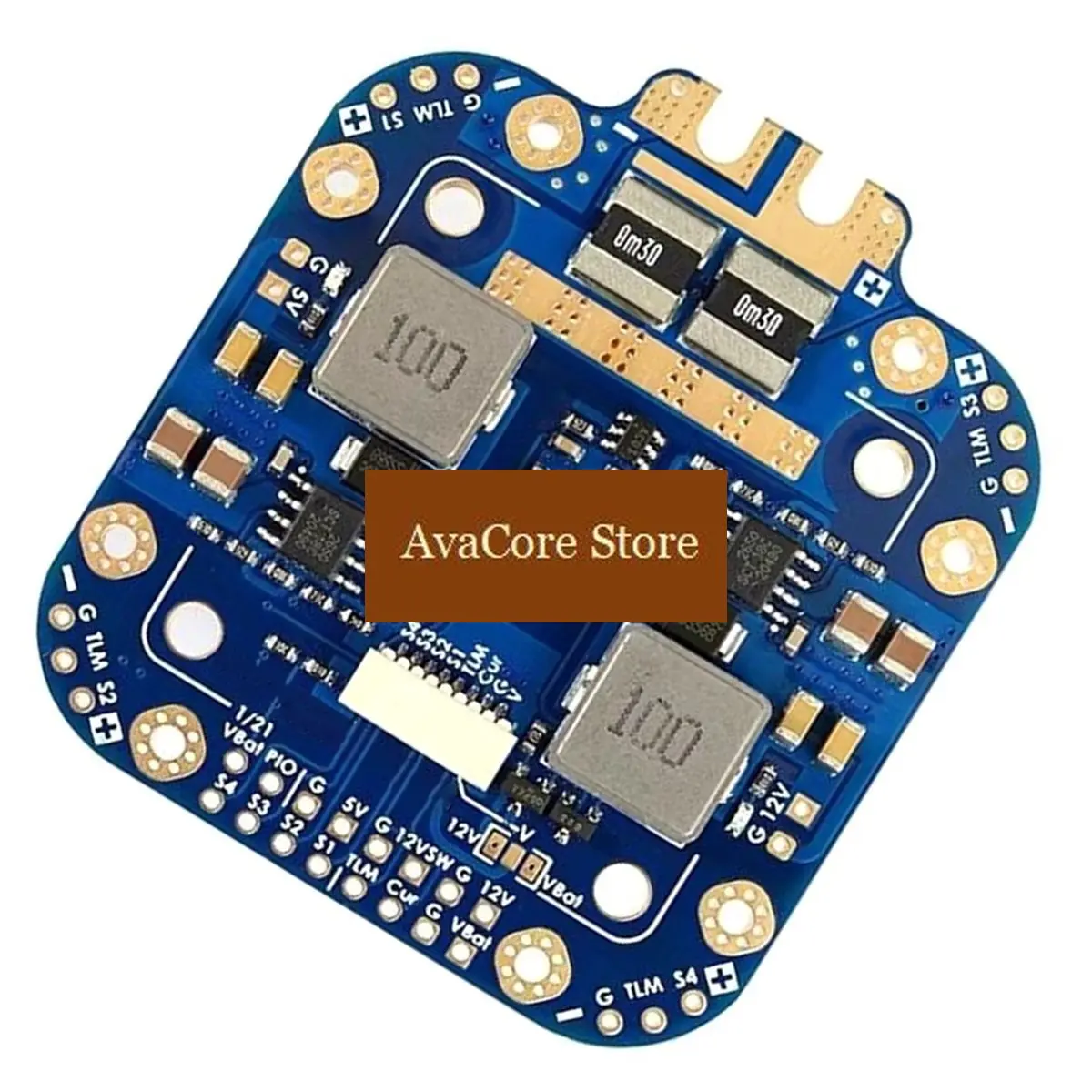 AvaCorePromotion For System XCLASS PDB FCHUB-12S V2 Board 5V & 12V Output Sensor 3-12S Lipo for RC Drone FPV Quadcopter Multicop