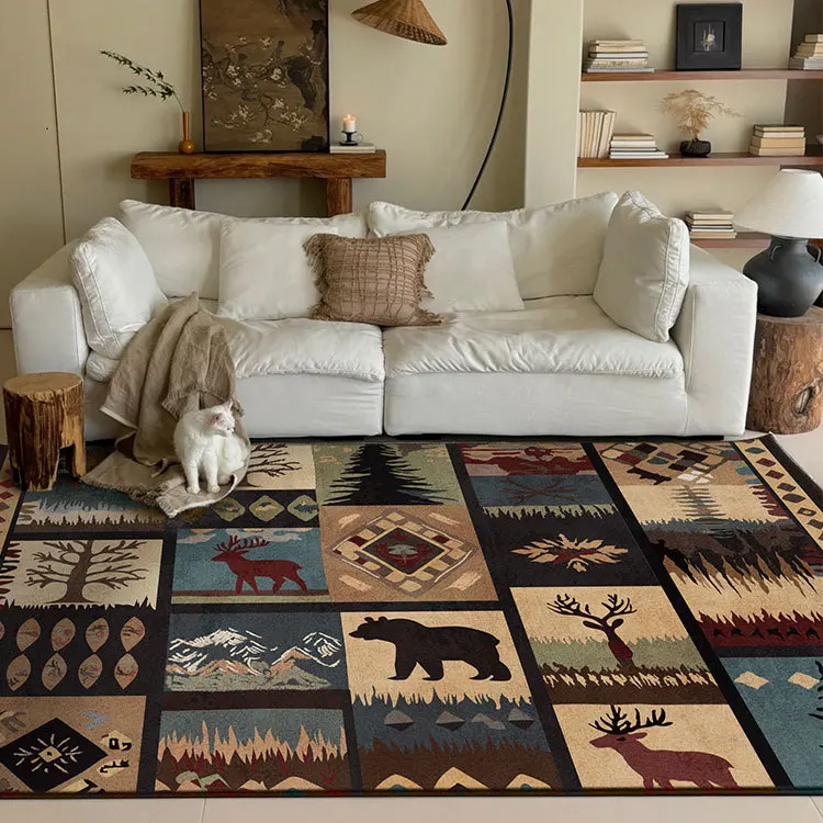 High-end Vintage Living Room Bedroom Carpet Antique Style Room Sofa Rug Rectangular