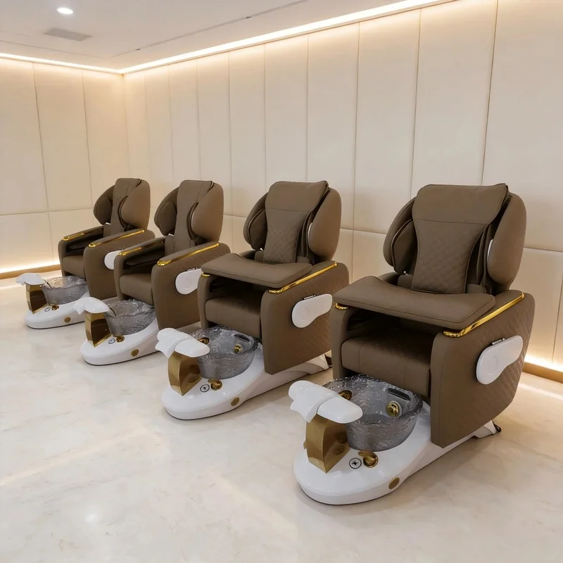 Factory Direct Custom Color Adjustable Spa Foot Bath Tub Heating Vibration Pedicure Massage Chair for Beauty Salon
