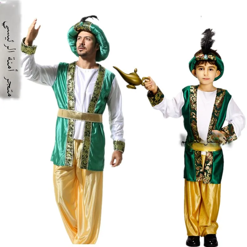 

Aladdin Prince Halloween Children's National Costume Performance Clothes Polyester Fiber 100% Summer New Arrival Women's Fashion