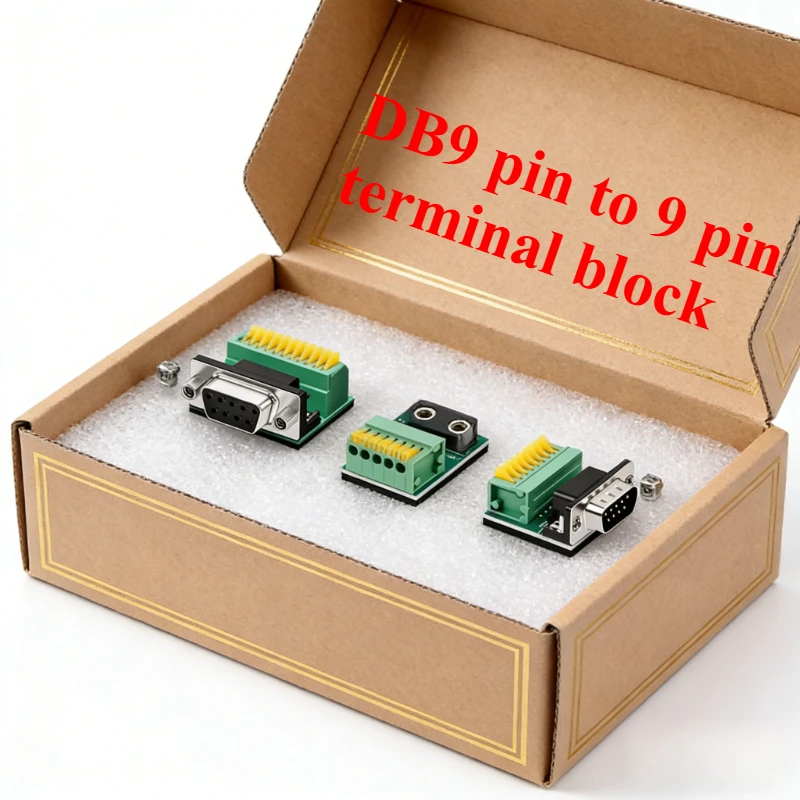 Bloque de terminales RS422 a adaptador sin soldadura, bloque de terminales RS232/RS485 sin soldadura, bloque de terminales DB9 macho/hembra, adaptador TTL
