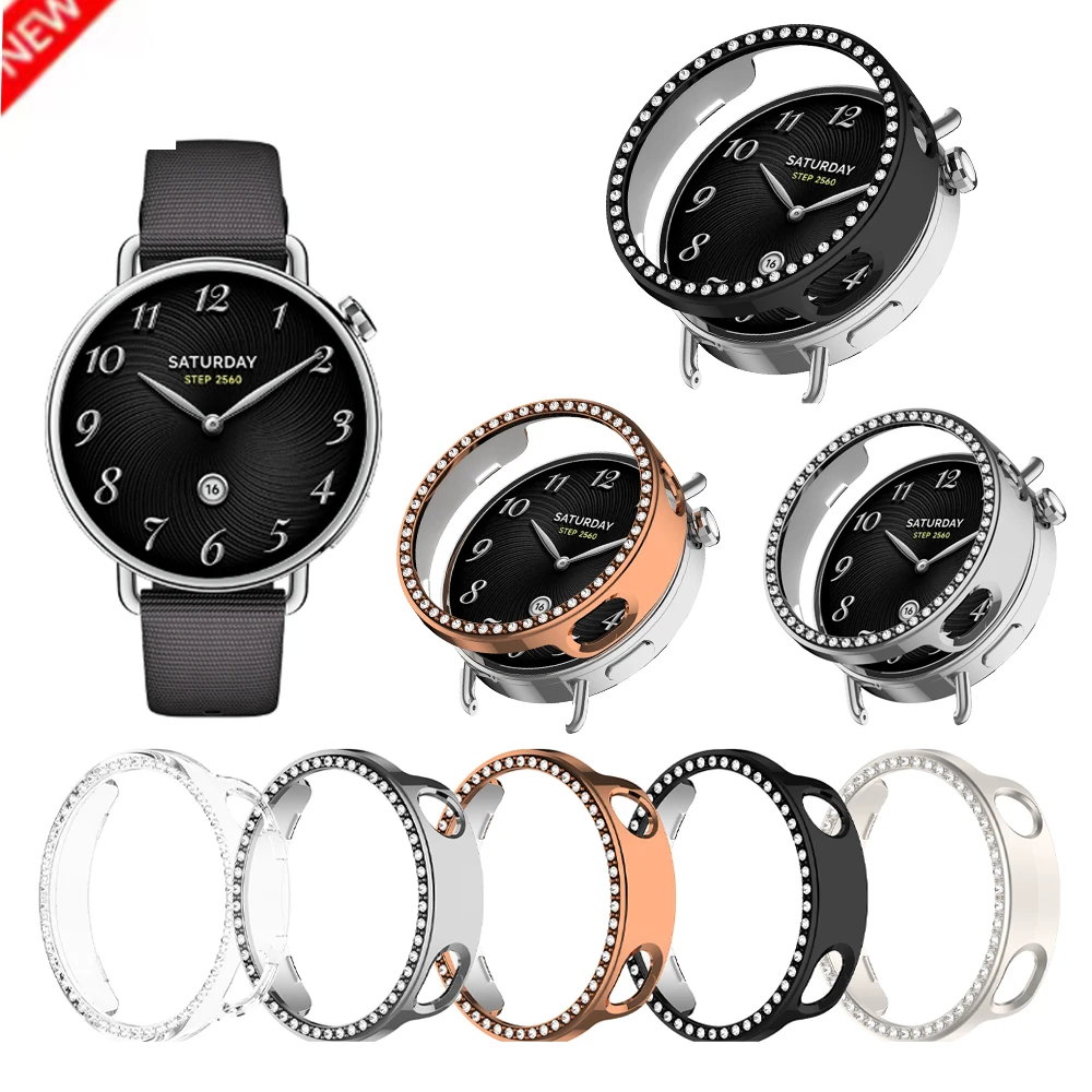 Single Row Dril Hollow Case For Xiaomi Watch S4 41mm SmartWatch Strap Protective Cover Bumper Screen Protector Shell Accessories