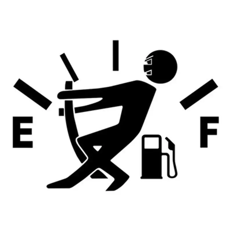 New Creative Fuel Tank Cap Cover Stickers Personalized & Funny High Gas Consumption Decal Car Decoration