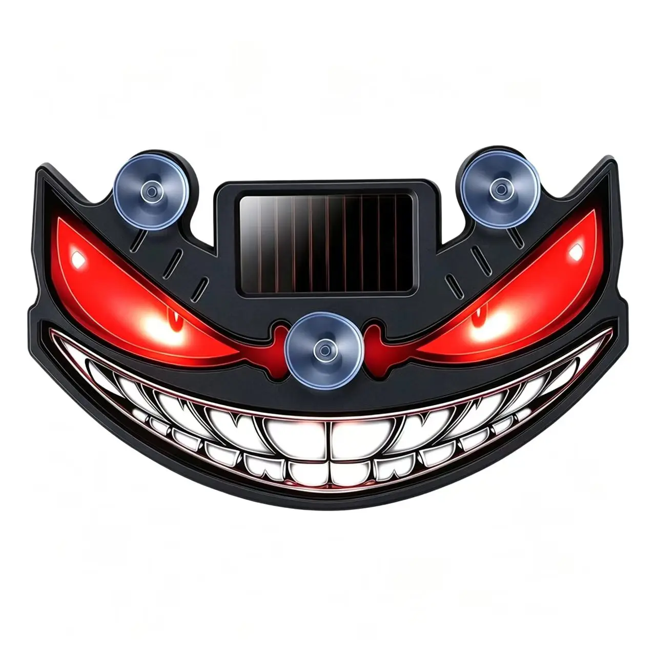 Solar Powered Car Neon Light Wireless Cool DEMON EYE Led Ambient Light Suction Cup USB Rechargeable Atmosphere
