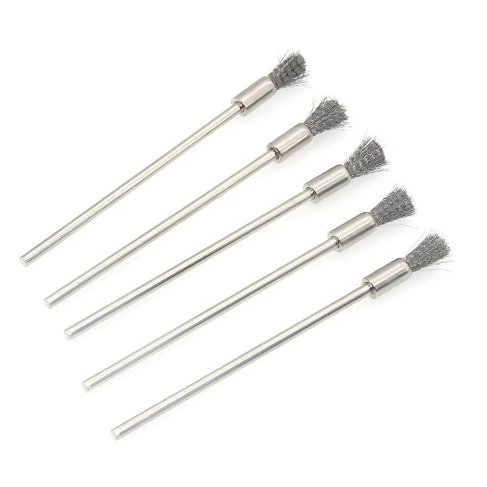 2/3PCS Stainless Steel Brush Wire Brass Horsehair Extension Rod Scratch Brushes for Drill Power Rotary Tool