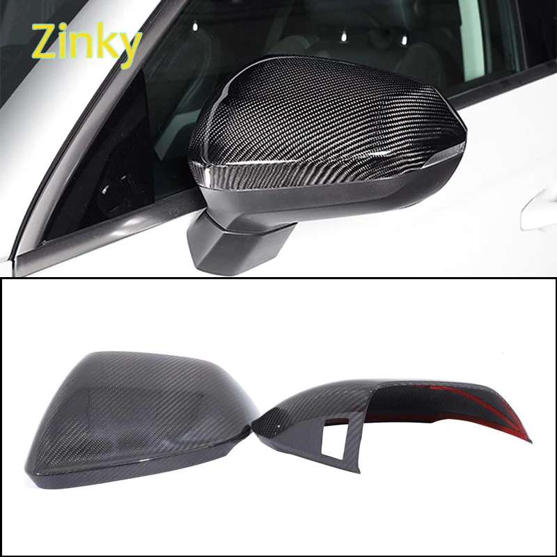 

2x Real Carbon Fiber Car Rear View Mirror Cover Fit for Lamborghini Urus Audi Q8 SQ8 RSQ8 2018-2024 Exterior Accessories