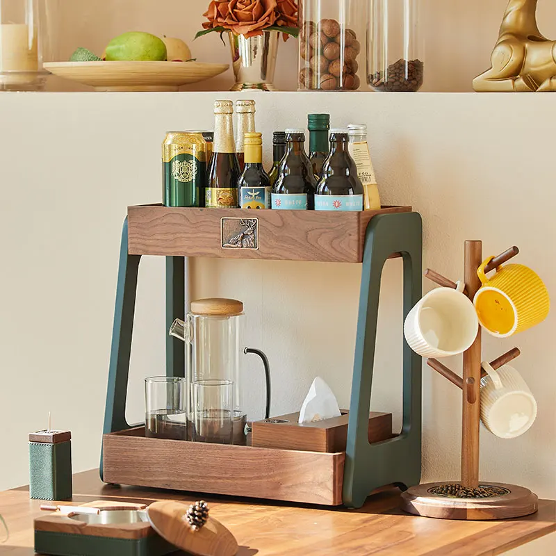 

Walnut Shelf Solid Wood Desktop Storage Box Ashtray Cup Holder Toothpick Box Tissue Box Home Matching Set