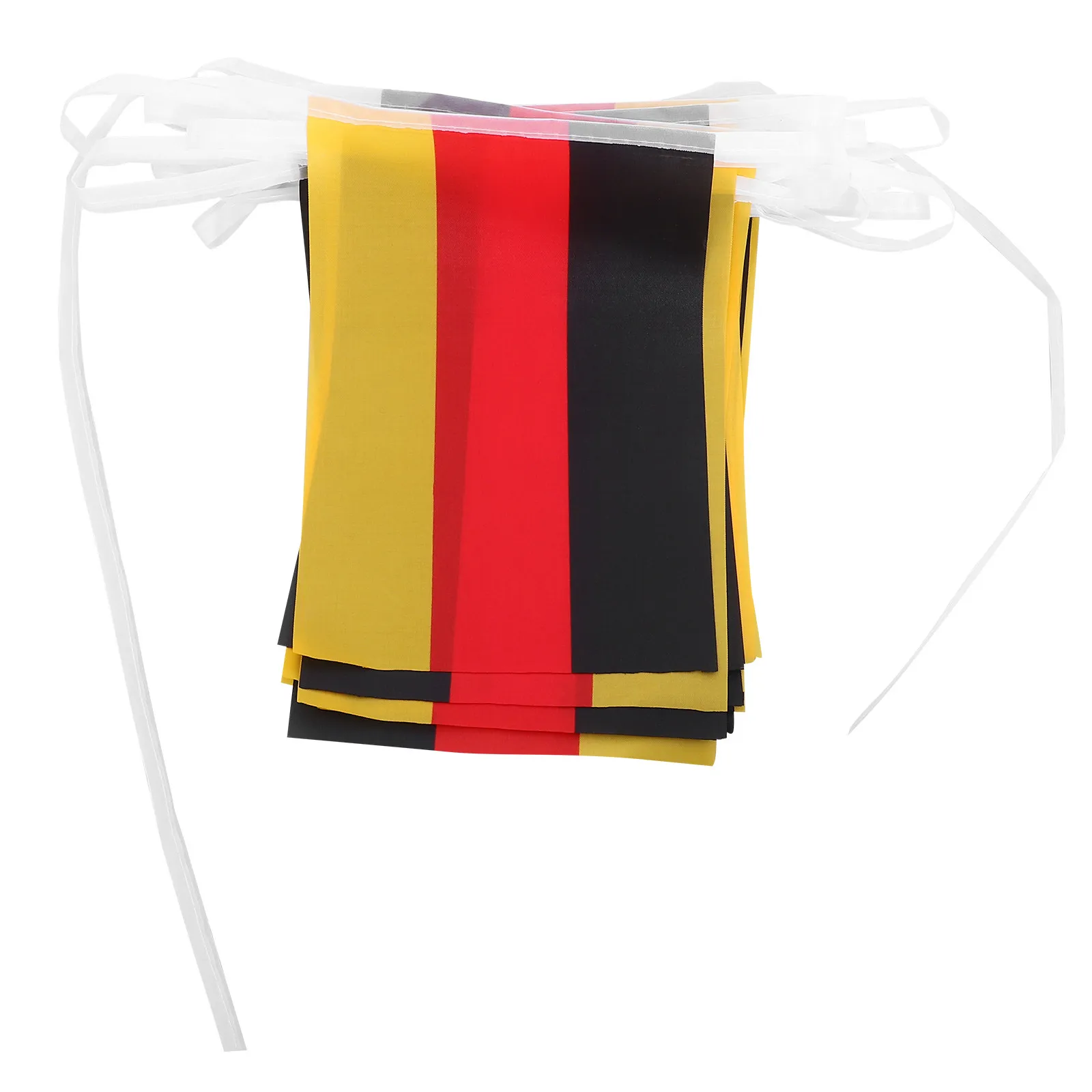 1Set German Flag String Banner Lightweight Foldable Polyester Mini Flags Decorative Bunting for Party Layout Photo Backdrop Bar