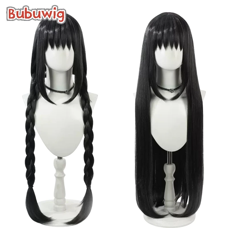 

Bubuwig Synthetic Hair Homura Akemi Cosplay Wigs Puella Magi Madoka Magica Homura Akemi 100cm Long Black Cos Wig Heat Resistant