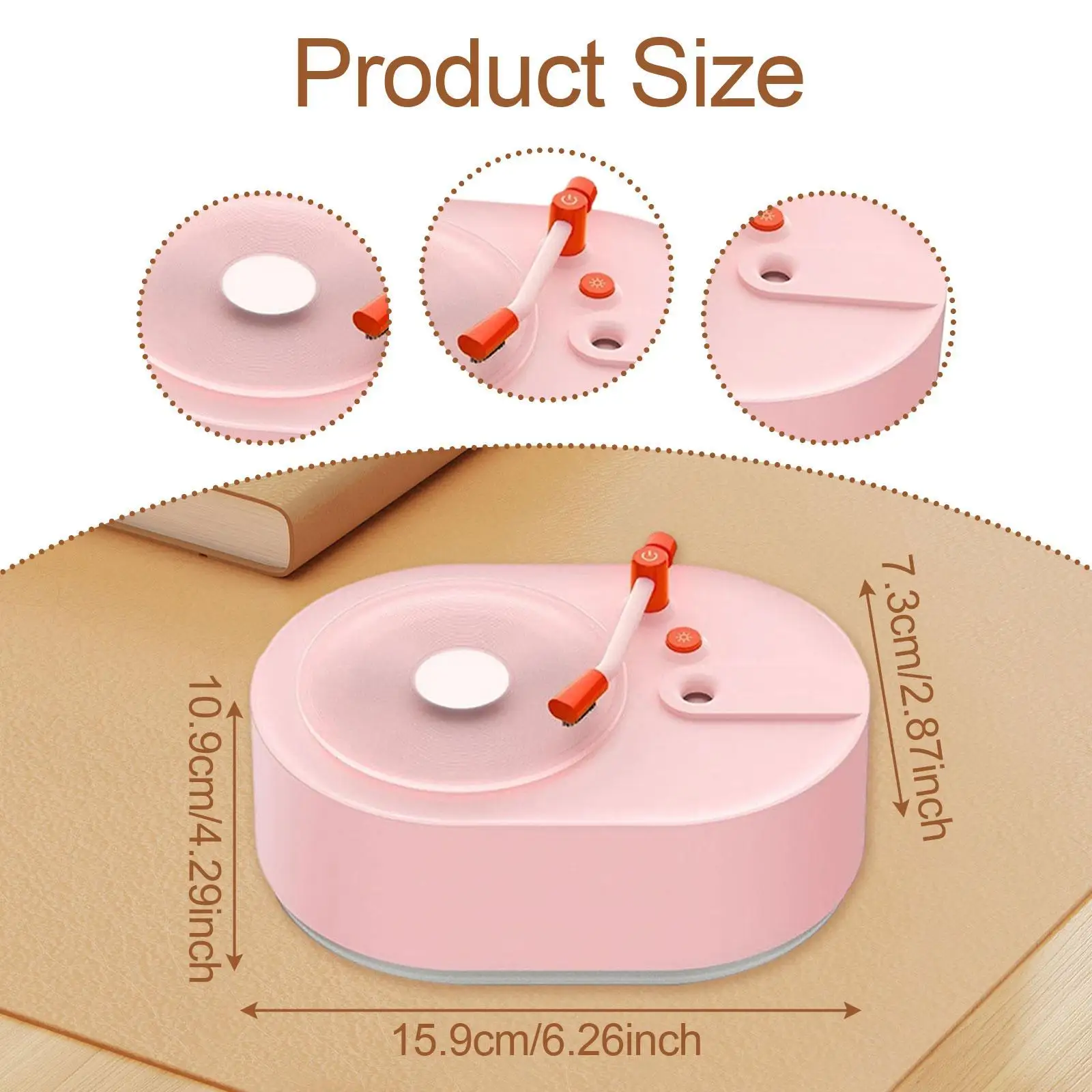 مشغل تسجيل على شكل مرطب الهواء حلية مرطب ضباب بارد زيت طبيعي الناشر للمنزل مكتب غرفة الطفل سطح المكتب اليوغا