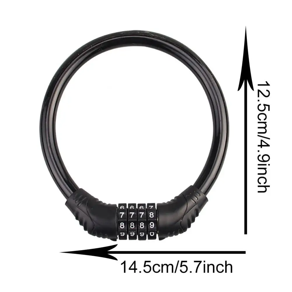 Anti-theft Bicycle Lock 4 Digital Combination Password Cycling Security Bicycle Cable Chain Lock Bike Locks Bike Accessories