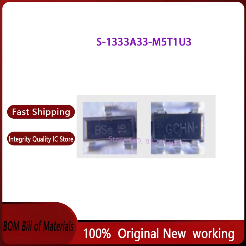 (10-100piece)S-1333A33-M5T1U3 SOT23-5 1T3*  IC Chipset New Original