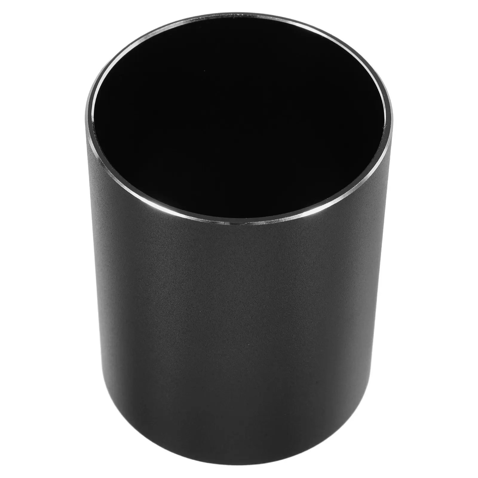 Aluminum Alloy Pen Holder Round Pencil Cup Stable Non Slip Desk Organizer Interior Cushion for Office Makeup Brushes Desktop