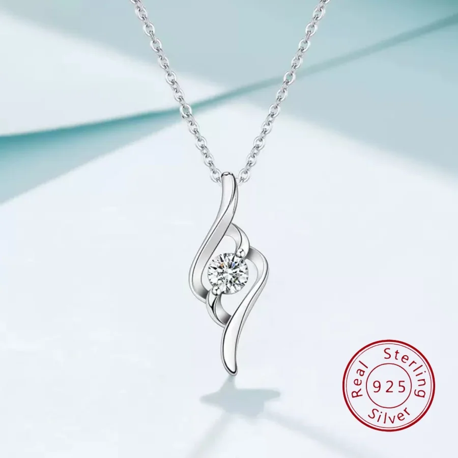 

S925 Sterling Silver Necklace Bestseller Korean Style Fashion Women's Niche Luxury European-American Style Silver Jewelry