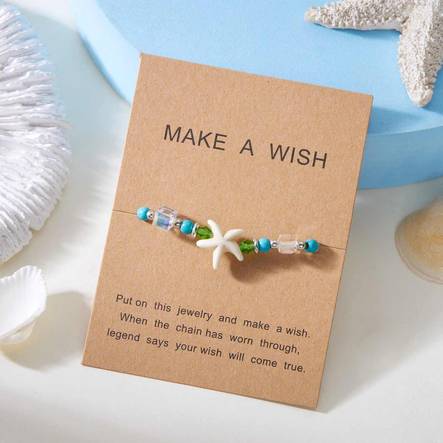 Einfache handgefertigte geflochtene Muschelarmbänder für Frauen, böhmische Seestern-Schildkröte, verstellbare Armbänder, Freundschaft, Strand, Urlaub, Schmuck – Detail 5