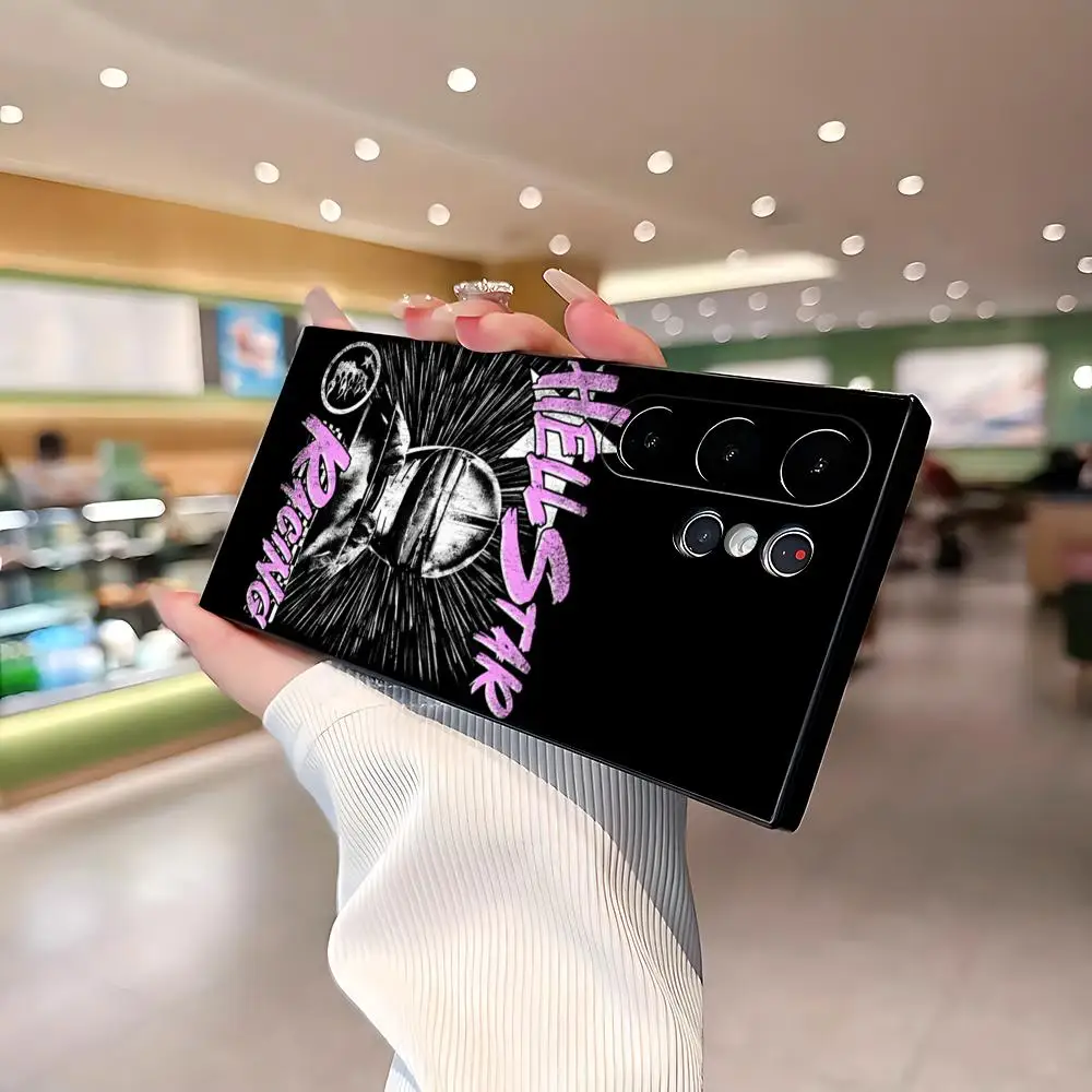 Retro Street H-HellstarES trendy Phone Case For Samsung Galaxy S26 S25 S24 S23 S22 S21 Plus Ultra Fold A Soft Black