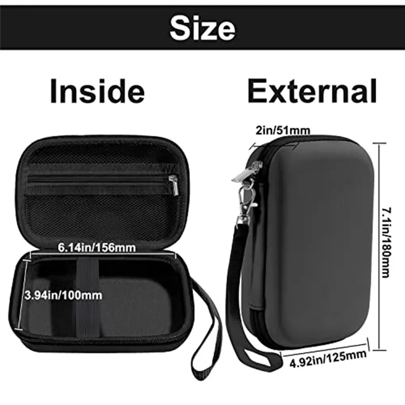 Phomemo D30 D35/JADENS D11/Memoking 多機能ポータブルブラックバーコードラベルマシン収納袋、