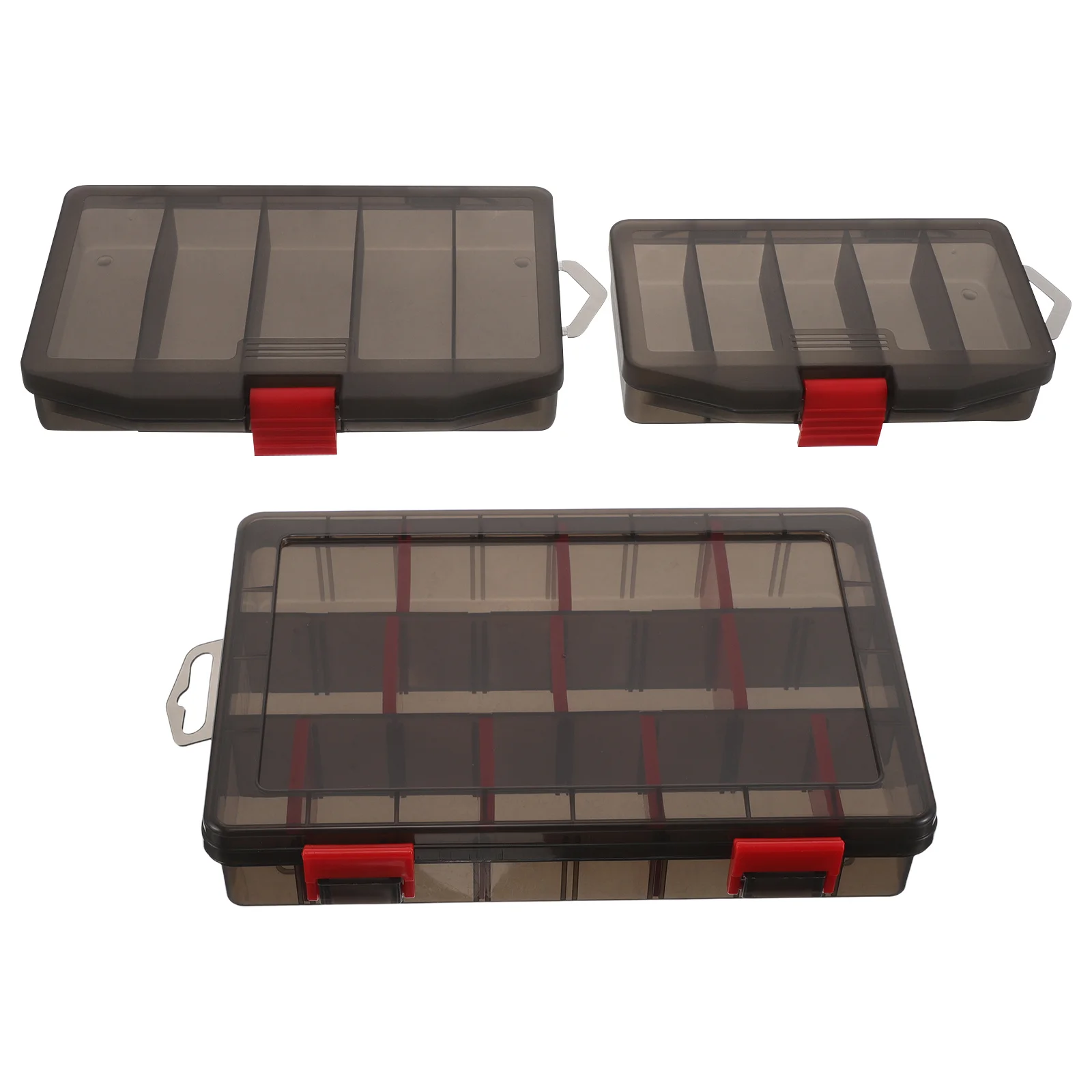 

3pcs Small Fishing Lure Boxes 7.86 5.7 6.68 Inch Portable Tackle Organizer With Compartments Fishing Gear Storage Case For