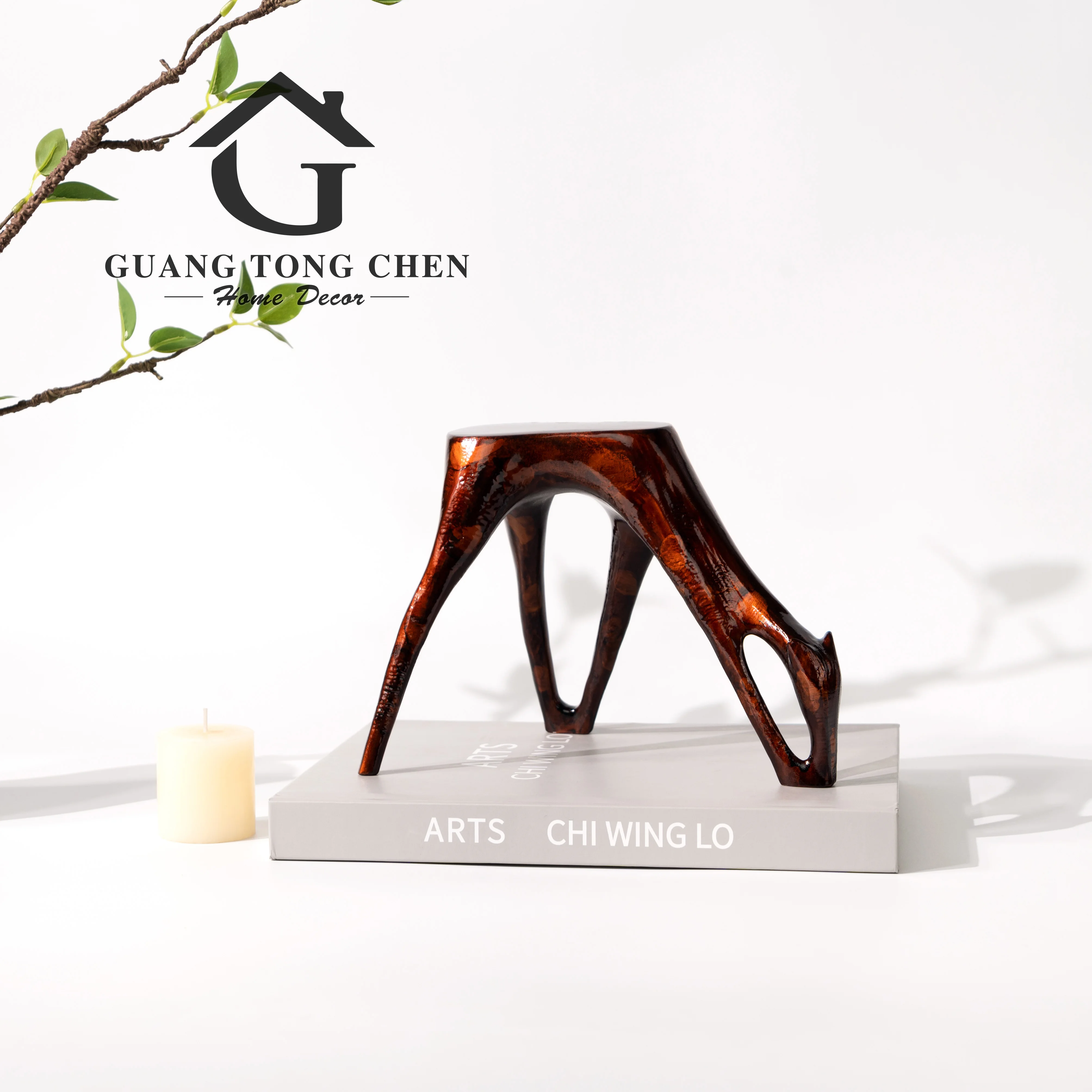 Creative Design Handmade Interior Home Decoration Resin Study Hotel Abstract Animal Ornaments