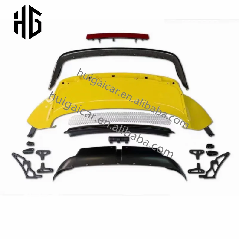 HG Auto Accessories Te-Chart Style Carbon Fiber Rear Wing for Porsche Carrera 911 992 Car Spoiler Trunk Wing Body Parts