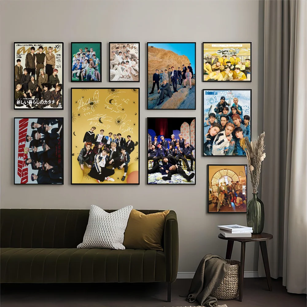 J-JO1 Where Do We Go Concept Classic Vintage Posters Decoracion Painting Wall Art White Kraft Paper Kawaii Room Decor