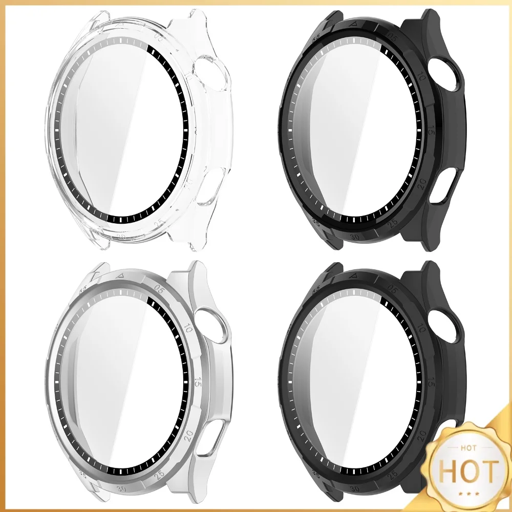 Watch Protective Shell for Honor Watch 6 PC Hard Cover Tempered Glass Protector Anti-scratch Precise Cutout