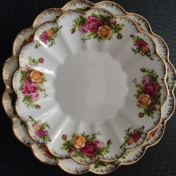 Bone China Handmade Rose Sun Fruit Plate Bone China Soup Rice Plate Household Porcelain Salad Plate