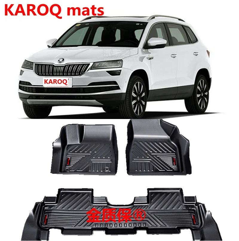 Use for Skoda Karoq car carpet Skoda Karoq car floor mats Skoda Karoq trunk mat Trim to Fit For Karoq waterproof floor mats