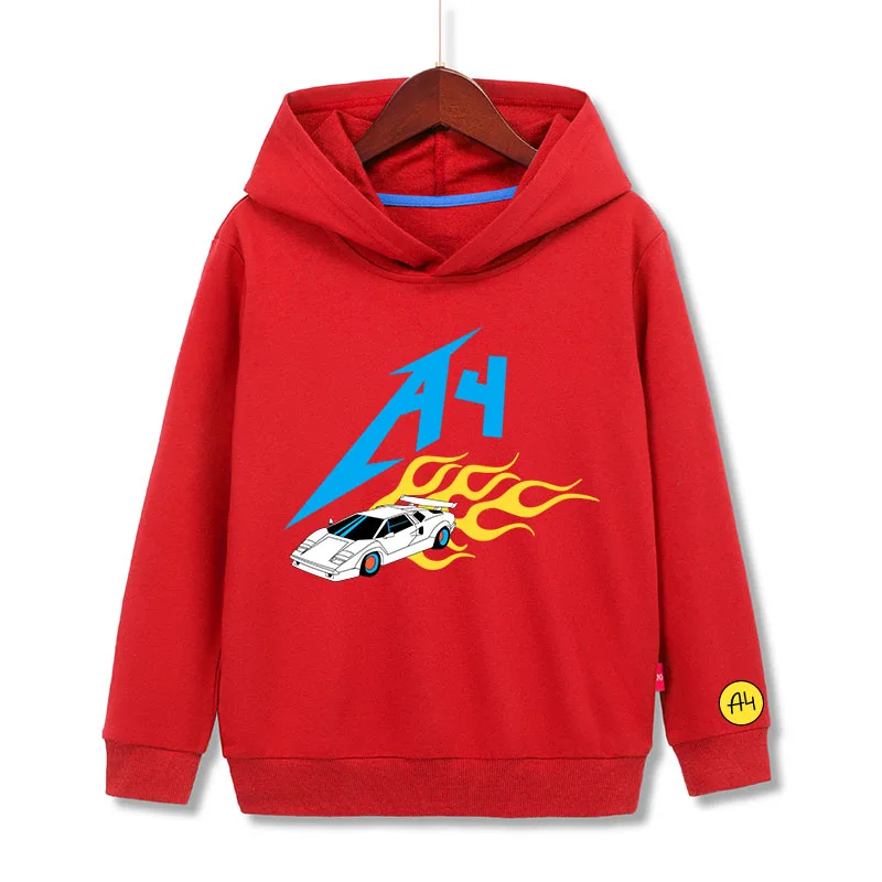 

Мультфильм А4 Lamba Vibes Толстовка Детская одежда Хлопковые толстовки с капюшоном Осенняя уличная одежда для мальчиков и девочек Детская толстовка с капюшоном Топы