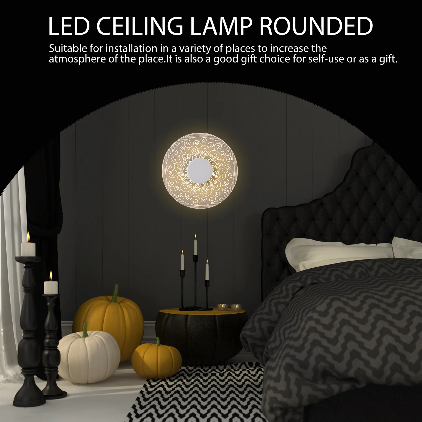 

Round Ceiling Lamp Wall Light for Living Room Corridor Balcony Durable Acrylic Modern Design Household Decorative Ivory Light