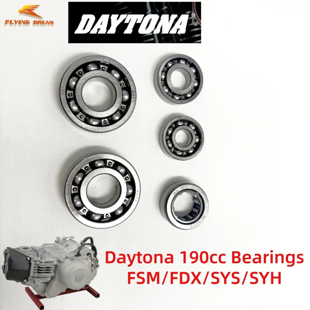 Rolamentos Completos Originais para Motor Daytona 190cc DT190 FSM FDX SYS SYH Anima 4 Válvulas Sem Sistema de Iluminação