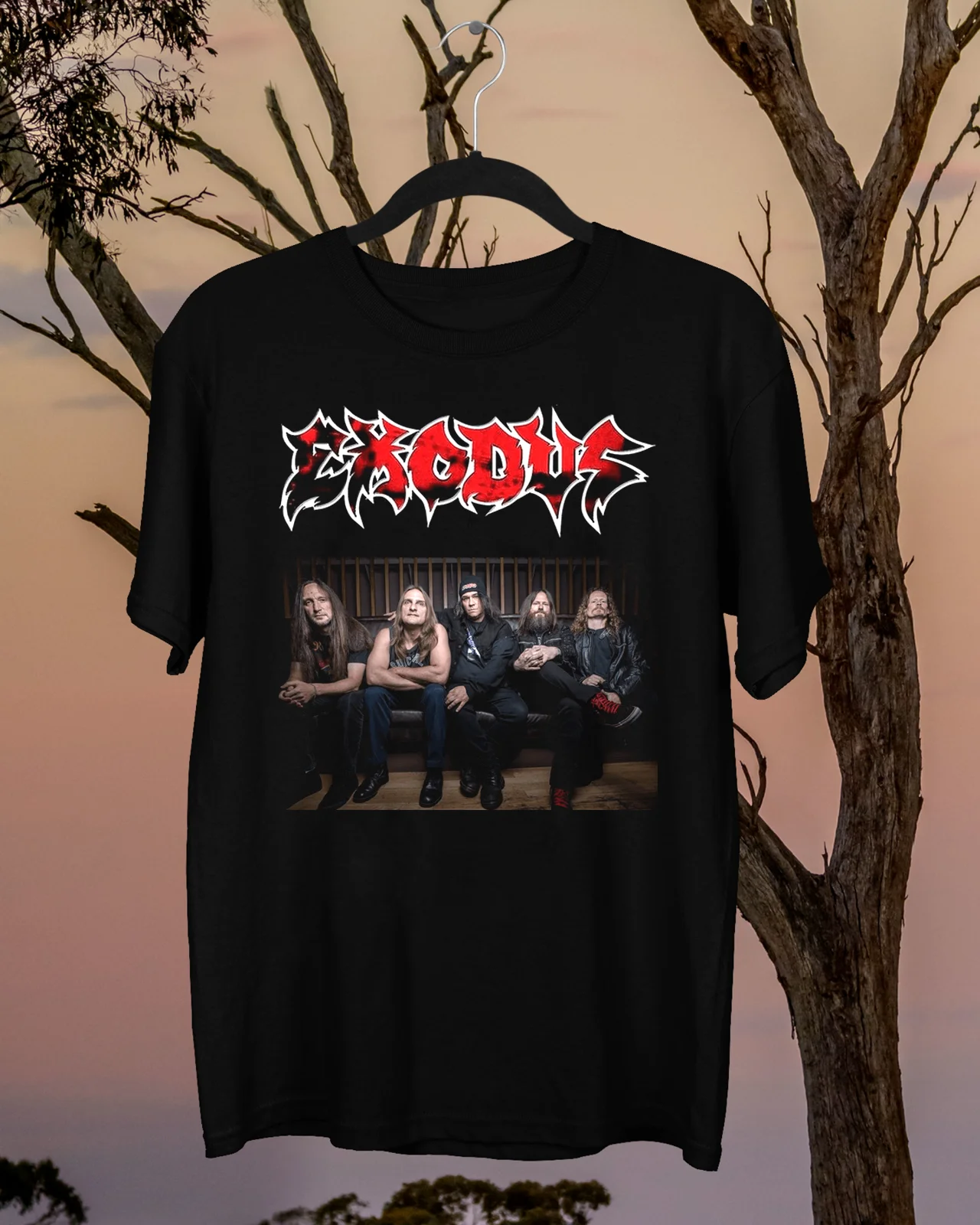 Exodus Band Member Classic Short Sleeve Black All Size T-Shirt AC1177