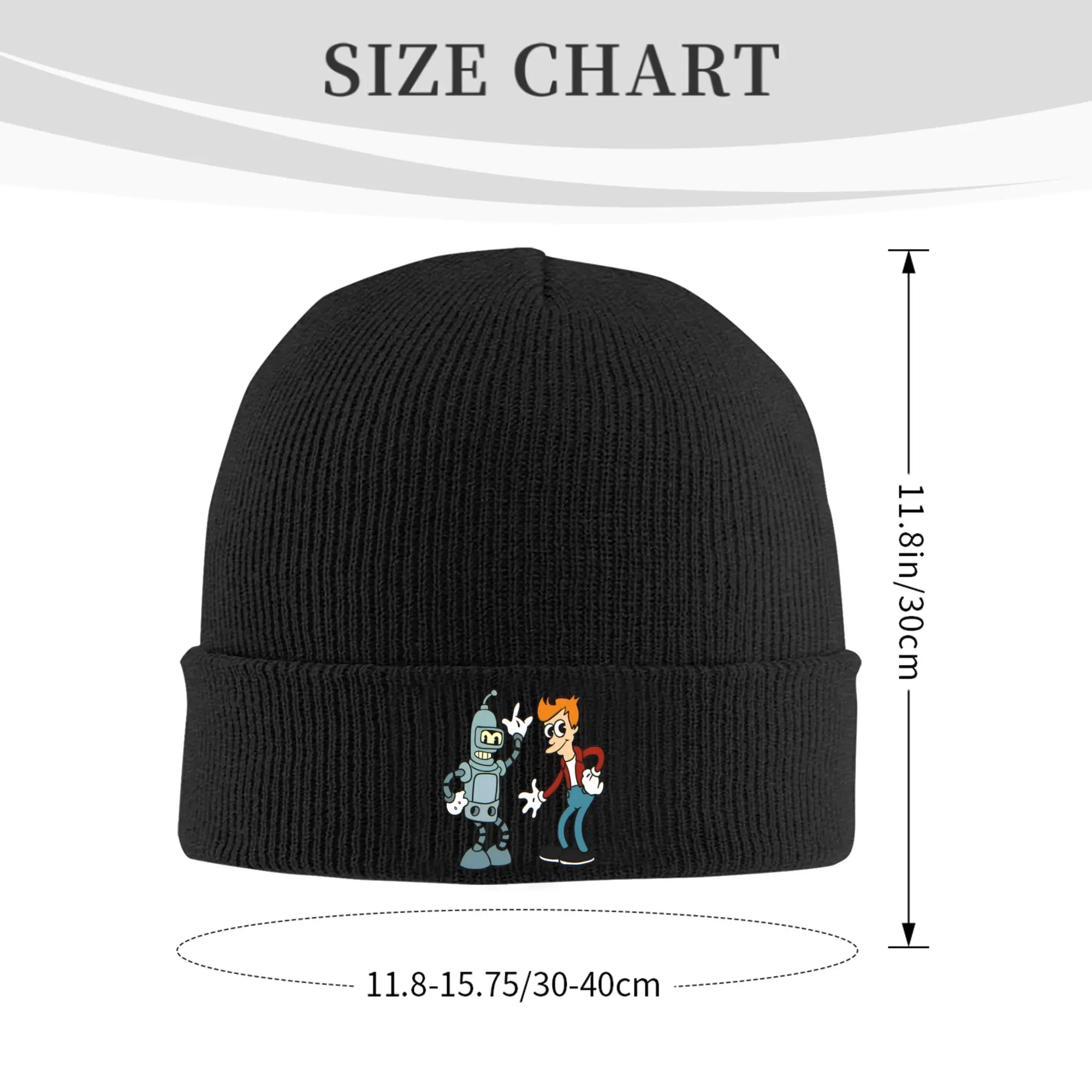 Futuramas Cartoon Comic Accessories Winter Cuff Beanie For Women Men Knitted Caps  Bonnet Knit Hat