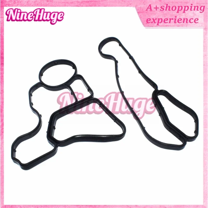 10 Sets 11428637820 11428637821 Engine Oil Filter Gasket Cooler Housing Seal for BMW E60 E61 E70 E71E90 E91 11427525335