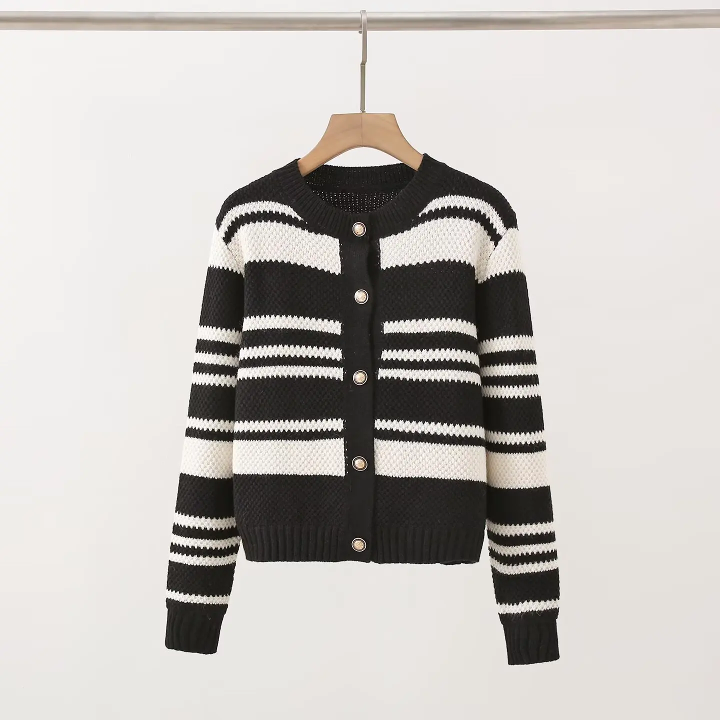 

Ранняя осень 2022, модный утягивающий цветной дизайн, полосатый длинный вязаный открытый кардиган Sve, топ для женщин, для поездок на работу, Sle