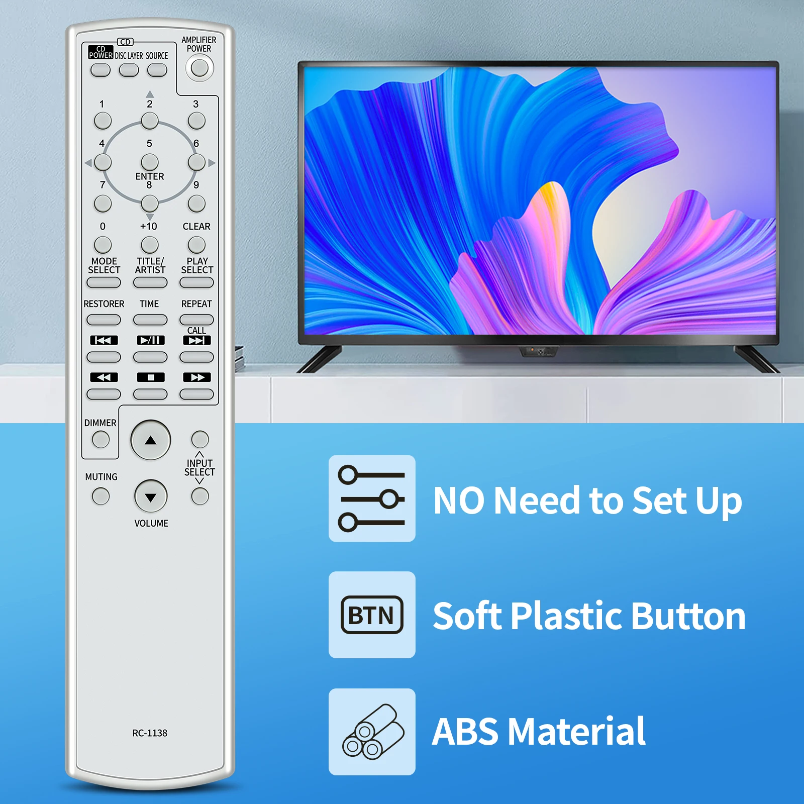 جهاز تحكم عن بعد RC-1138 جديد لنظام الصوت Denon DCD-2010AE PMA-A100 Hi-Fi