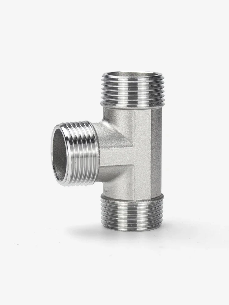 BSPT Male Thread Tee Type Reducing 304 Stainless Steel Butt Joint Adapter Adapter Coupler Plumbing Fittings