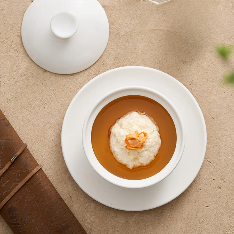 Simplicity Household Soup Pot with Dish, Hotel Tableware, One Person, Buddha Jump Wall, Bird's Nest Pitcher, Stew Pot Over Water