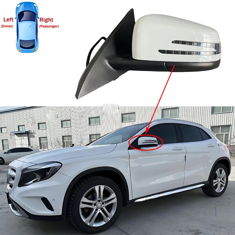 Left Right Auto Power Rear View Mirror Side Door Mirror Assembly For Mercedes-Benz X156 GLA180/GLA200/GLA250/GLA45 2014-2017