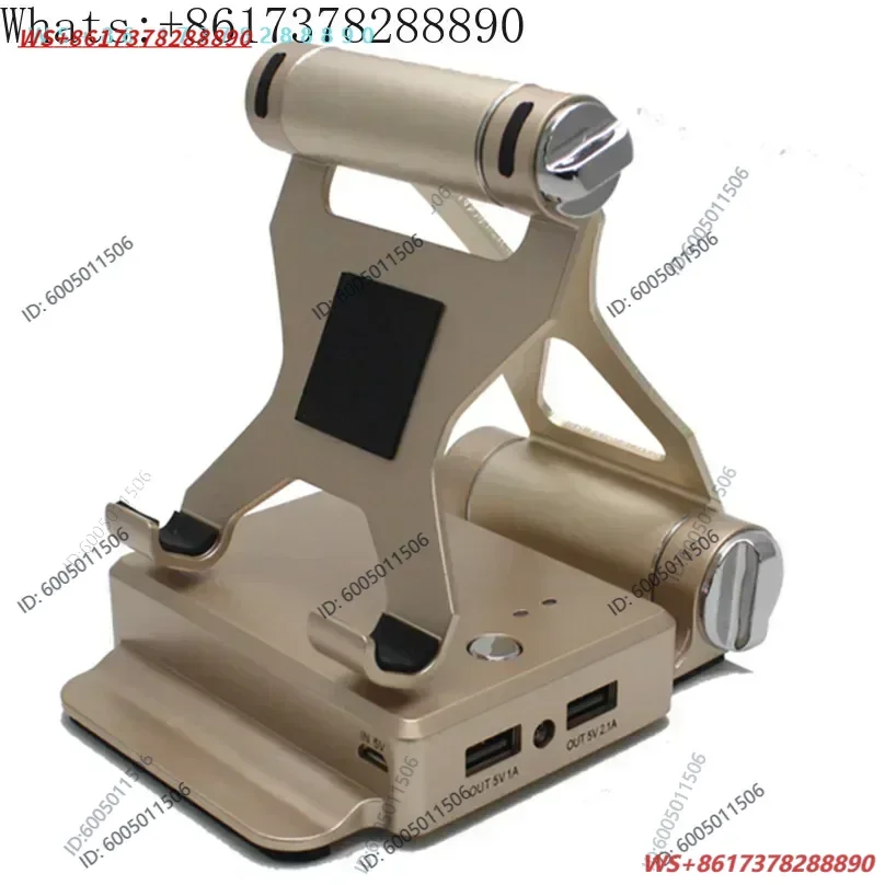 Portable Bluetooth Speaker Wireless Stereo Three in one mobile power Mobile phone stand Aluminum alloy Function can be folded