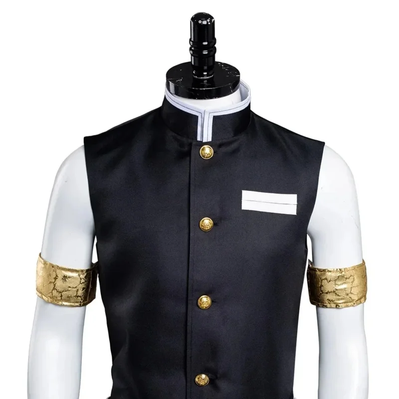 Anime Demon Killer 2 Kimetsu no Yaiba Uzui Tengen Wig Cosplay Headwear Anime Costume Props Headband Carnival Set