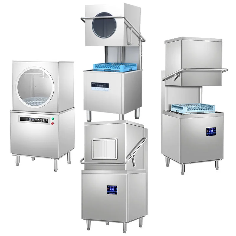 معدات مطبخ المطاعم آلة غسالة أطباق أوتوماتيكية من نوع الغطاء التجاري الكهربائي قائم بذاته #2