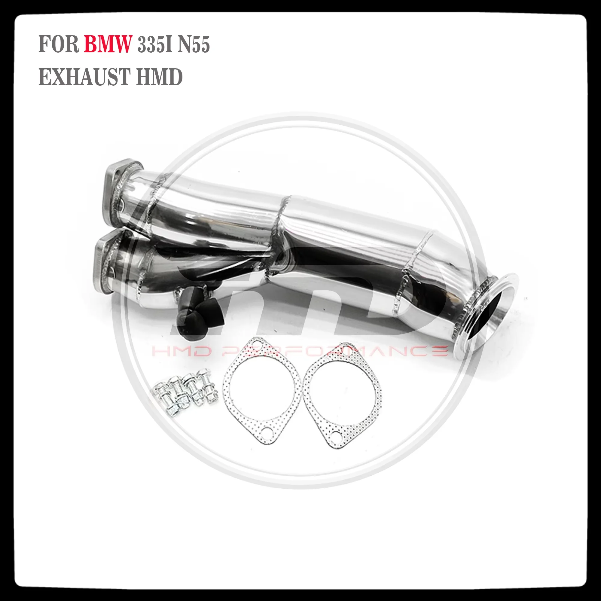 HMD Exhaust Assembly High Flow Performance Downpipe for BMW 335i N55 Engine 3.0T Car Accessories Catalytic Converter