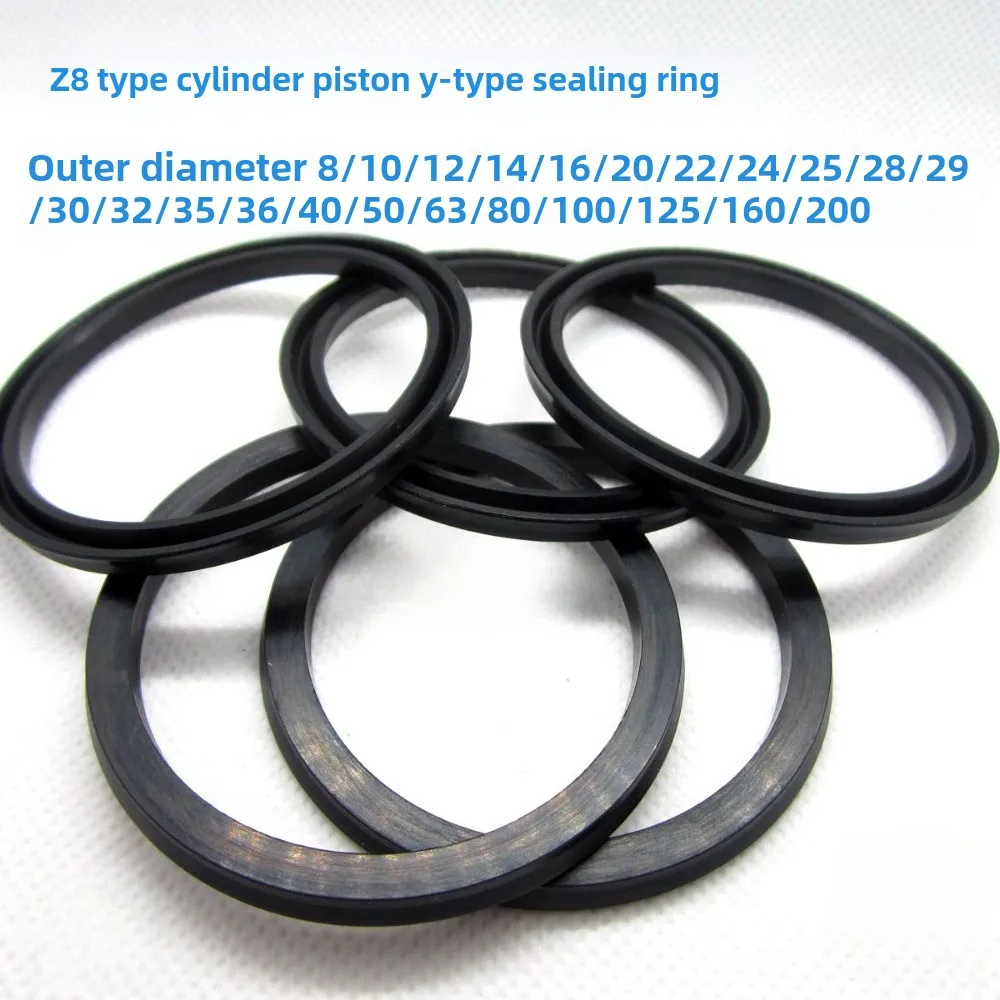 1Pcs Z8 type cylinder sealing ring Y type piston gas seal imported nitrile rubber Y-2 28 * 22 * 3.25